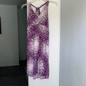 Summer dress. Size XS. Purple and white.